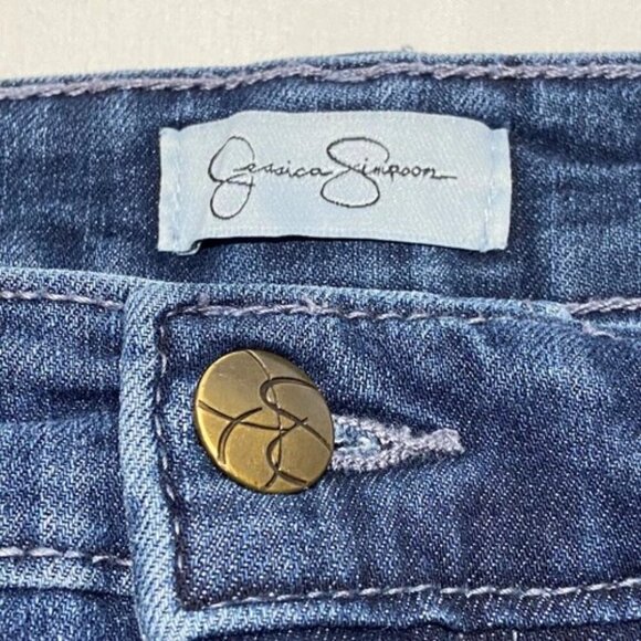 Jessica Simpson Jeans Women's 10 Blue Dark Wash High Waist Skinny Stretch GUC - Picture 11 of 14